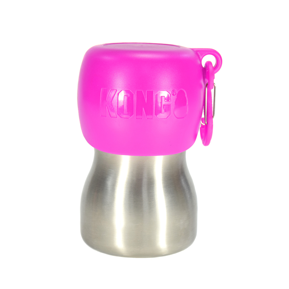 KONG H2O 255 ml rvs waterfles roze