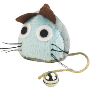 Crazy Cat Funny Mouse licht blauw vol met Madnip
