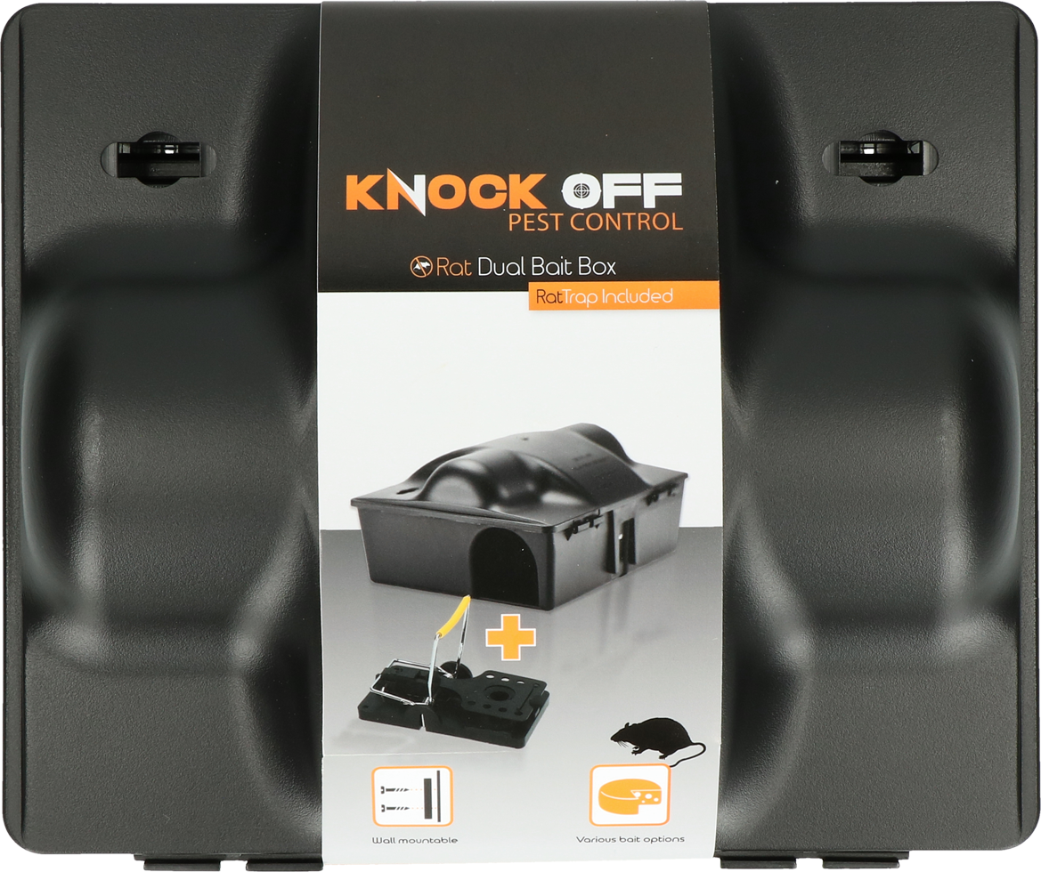 Knock Off Voerdoos Rat/Muis Dual bait incl. rattenklem