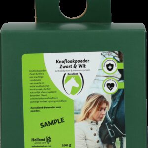 Knoflookpoeder zwart & wit