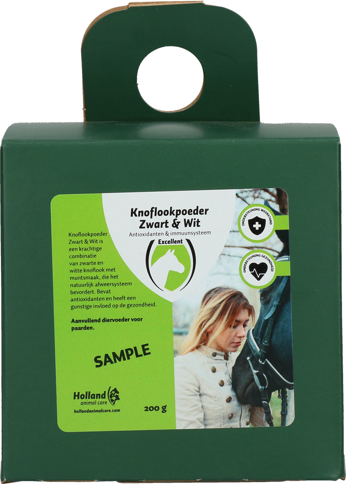 Knoflookpoeder zwart & wit