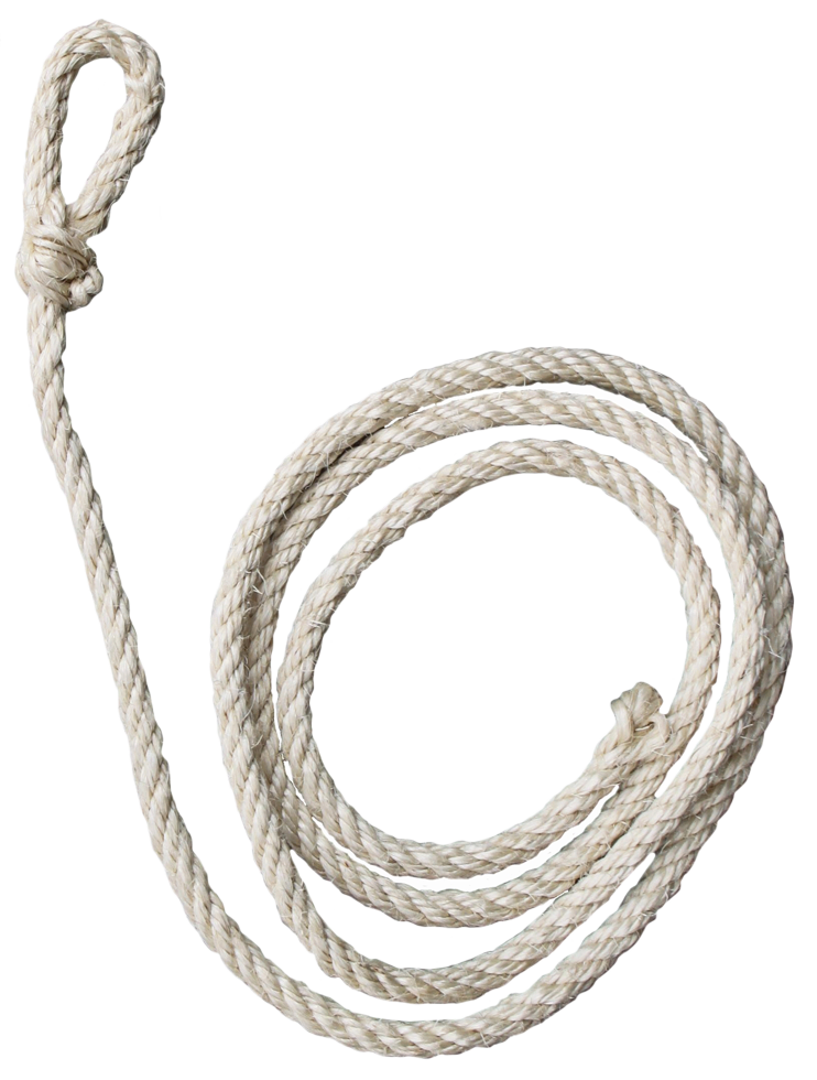 Koetouw wit sisal standaard 210cm