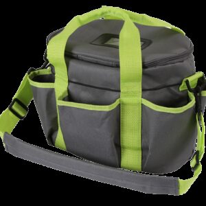 Borsteltas 27 x 22 x 22cm antraciet appelgroen