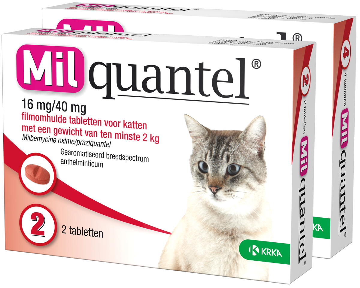 Milquantel 4 mg/10 mg Kitten/Kat Klein 4 tabl. 0,5-2kg