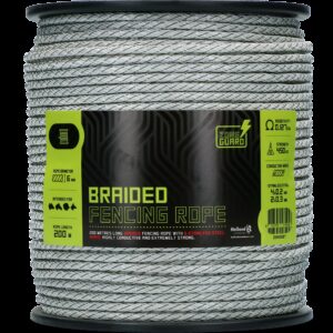 ZoneGuard 6 mm gevlochten afrasteringskoord wit groen 200 m