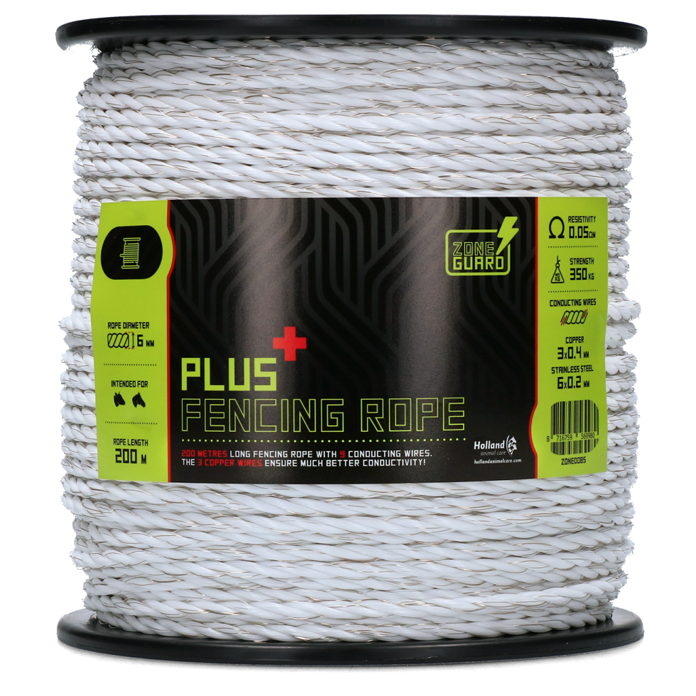 ZoneGuard 6 mm Plus afrasteringskoord wit 200 m - Afbeelding 2