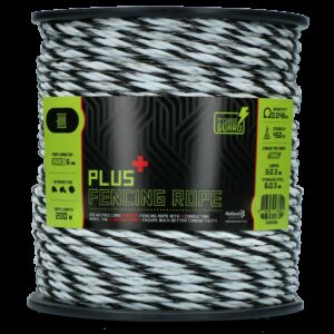 ZoneGuard 6 mm Plus afrasteringskoord zwart en wit 200 m