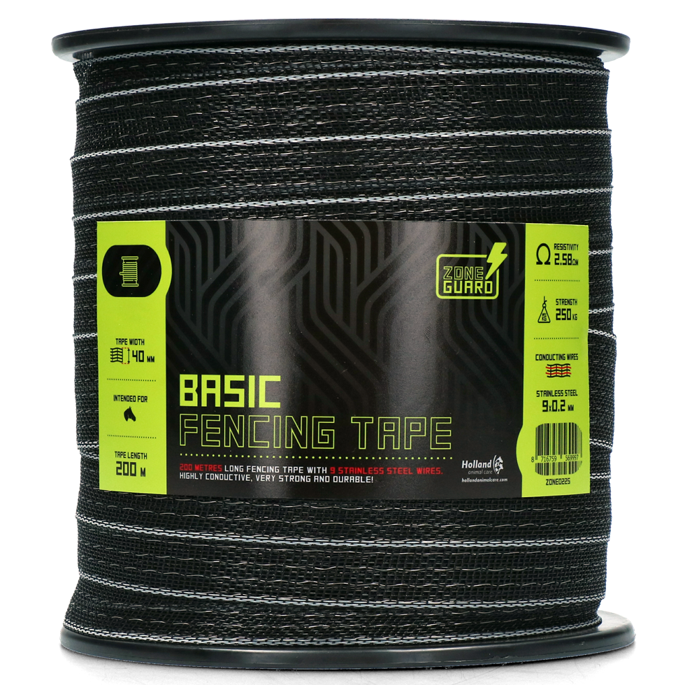 ZoneGuard Basic afrasteringslint 40 mm zwart 200 m - Afbeelding 2