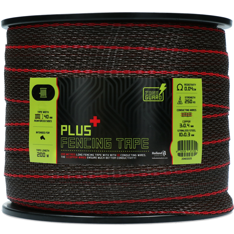 ZoneGuard 40 mm Plus afrasteringslint bruin 200 m - Afbeelding 2