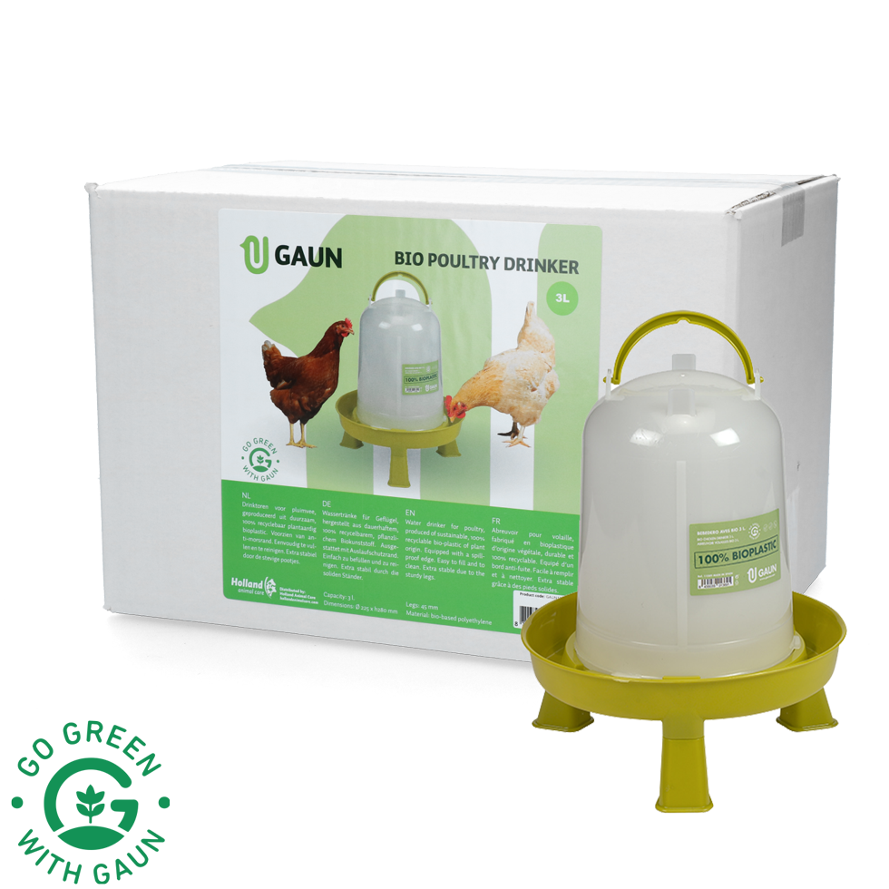 Pluimvee drinktoren 3 l Bio green lemon op pootjes
