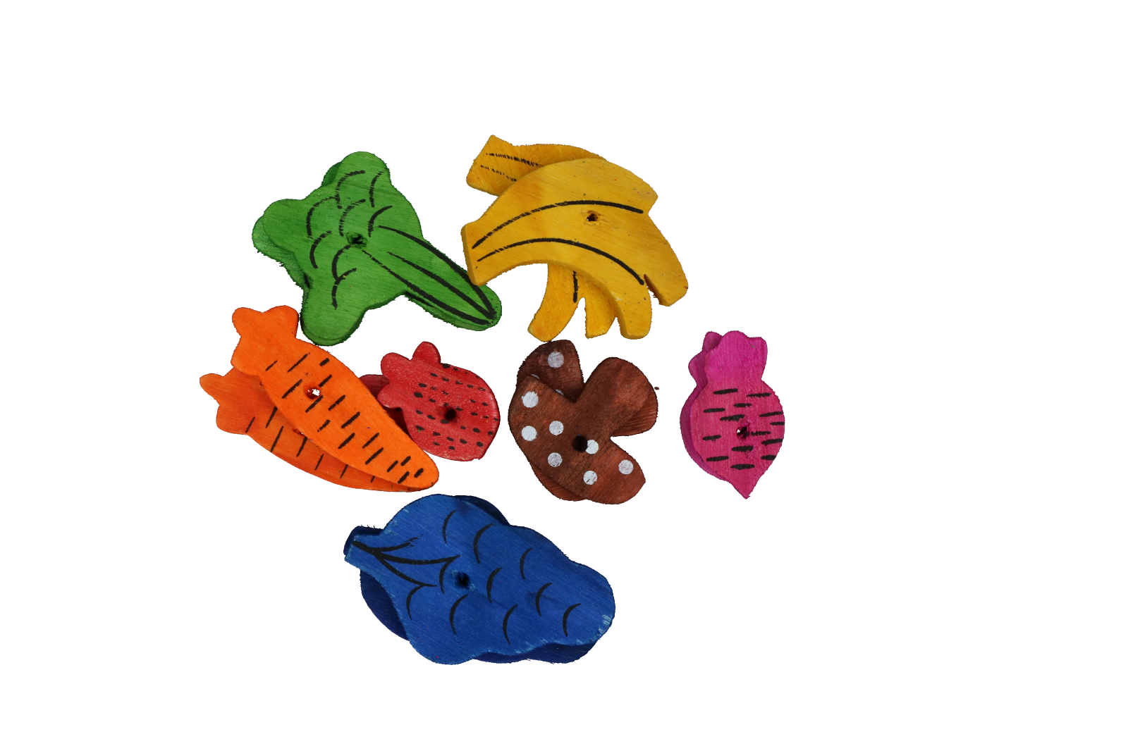 Small pet play toy-fruit/veggie mix 14pk - Afbeelding 2