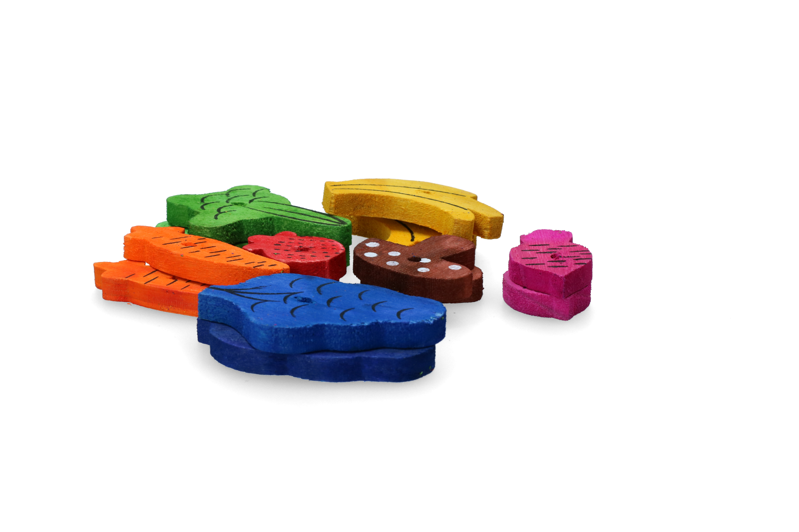 Small pet play toy-fruit/veggie mix 14pk - Afbeelding 3