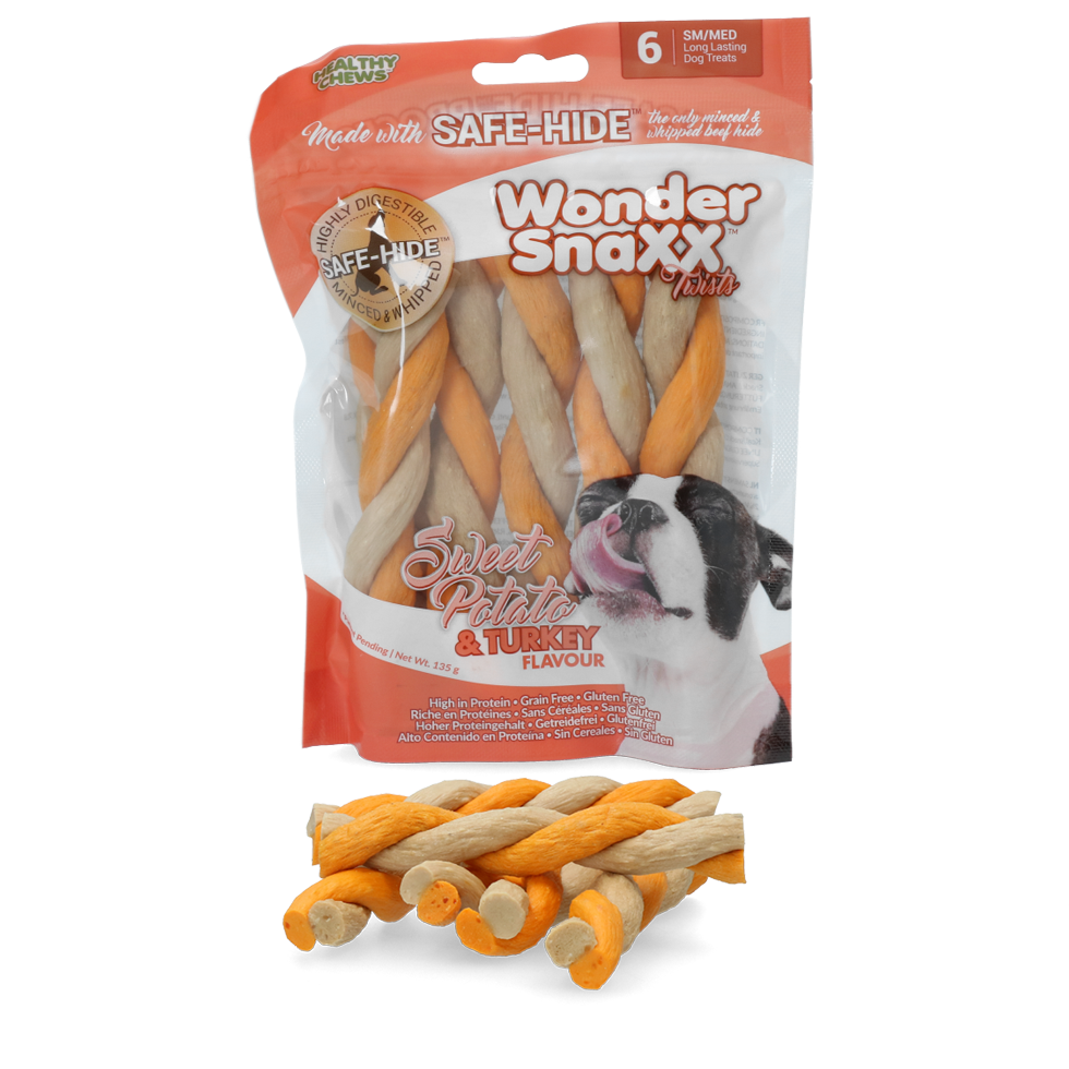 Wonder Snaxx Twists zoete aardappel en kalkoen