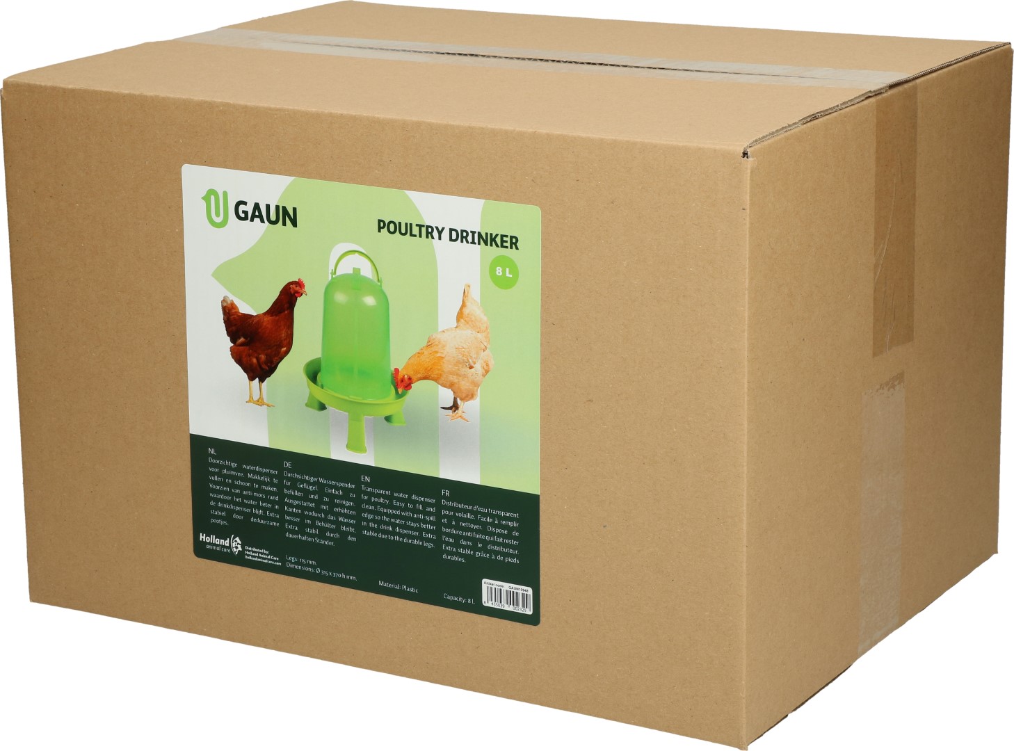 Pluimvee drinktoren 1,5 liter green lemon op pootjes - Afbeelding 6