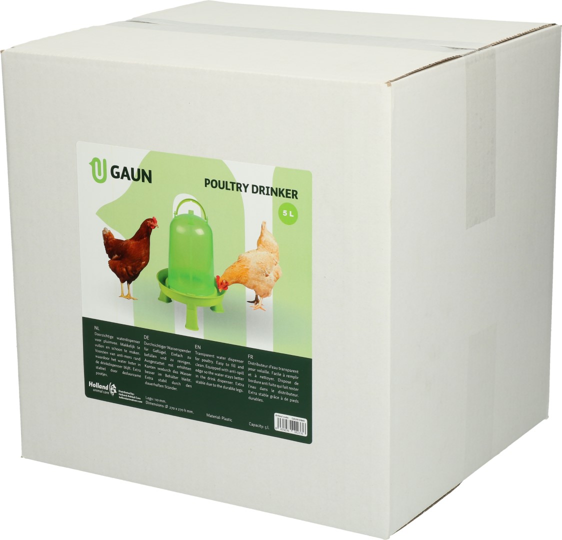Pluimvee drinktoren 1,5 liter green lemon op pootjes - Afbeelding 2