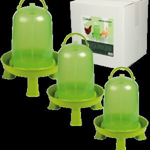 Pluimvee drinktoren 1,5 liter green lemon op pootjes