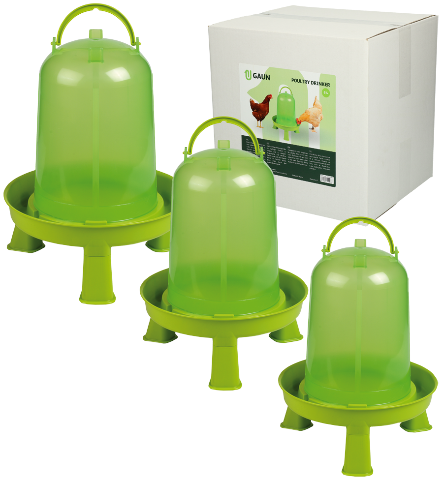 Pluimvee drinktoren 1,5 liter green lemon op pootjes