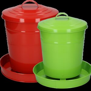 Pluimvee voertoren metaal 6 kg rood