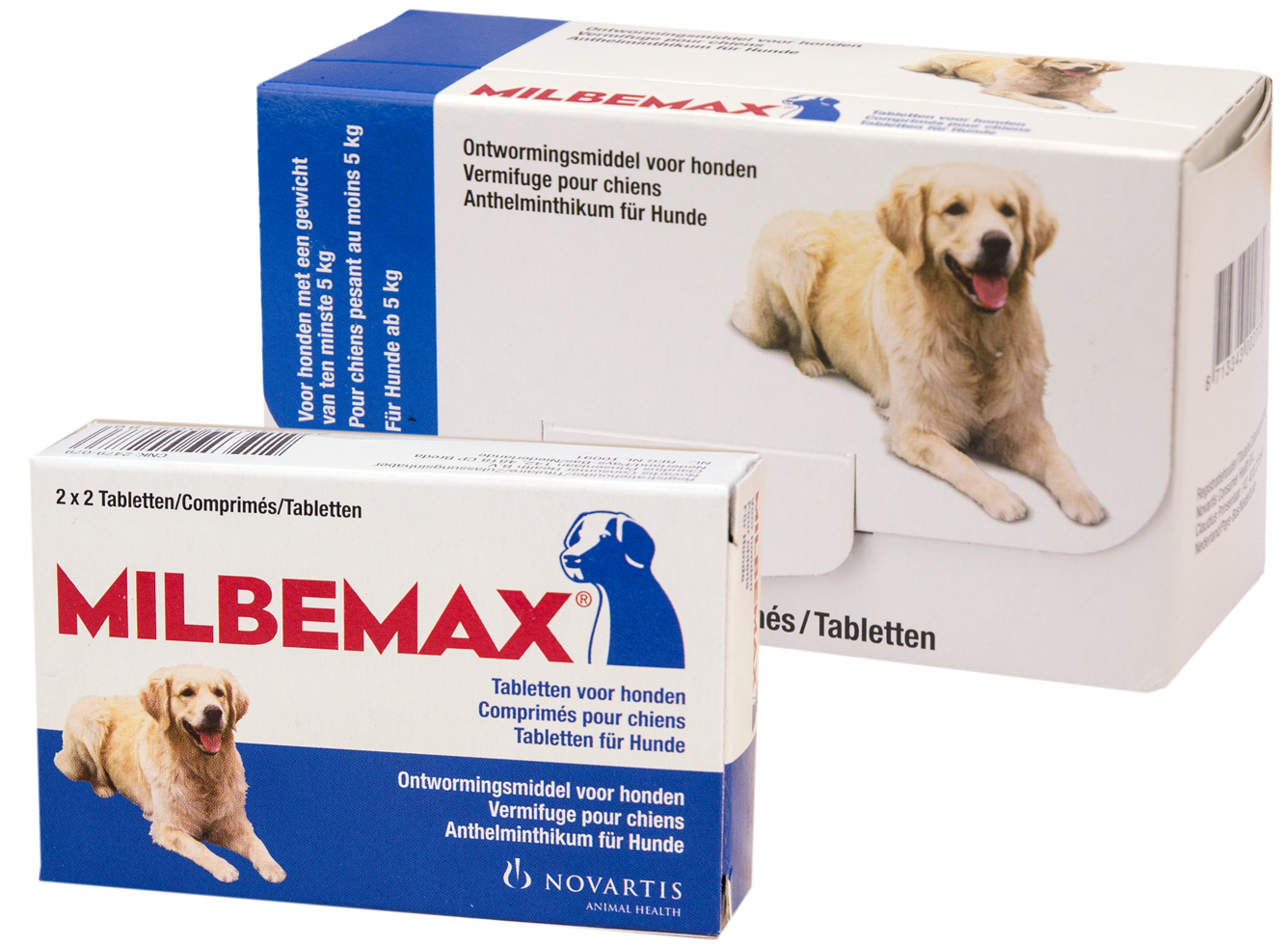 Milbemax Tabletten Hond Groot 4 tabl. 5-75kg