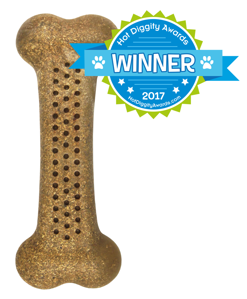 Pet Qwerks Flavorit Wood Bark Bone Mint Small