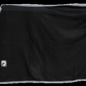 Zweet/Fleece deken zw/gri 125/175cm