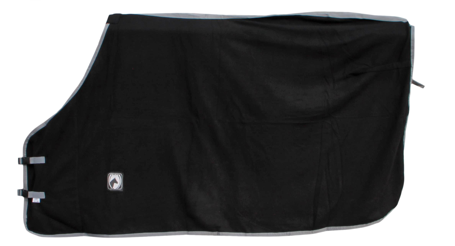 Zweet/Fleece deken zw/gri 125/175cm