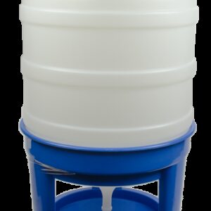 Pluimvee drinktoren 40 l blauw met sifon op pootjes