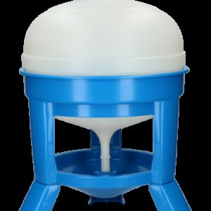 Pluimvee drinktoren 20 l blauw met sifon op pootjes