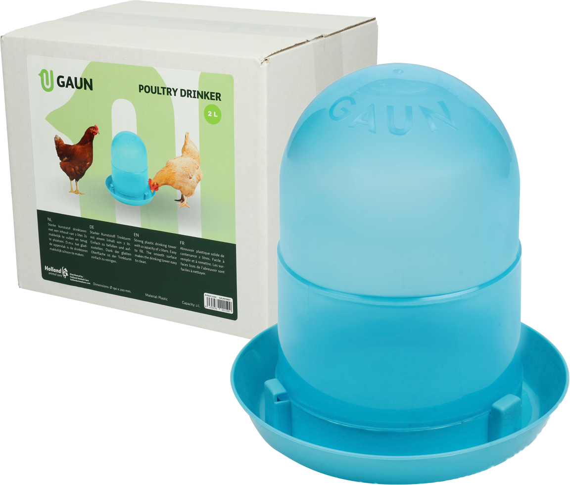 Pluimvee drinktoren 2 l blue