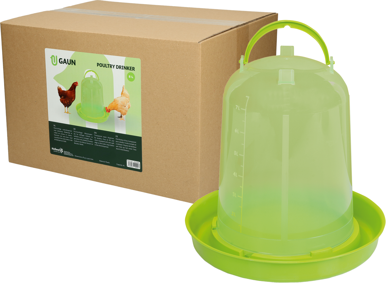 Pluimvee drinktoren 8 l green lemon - Afbeelding 2
