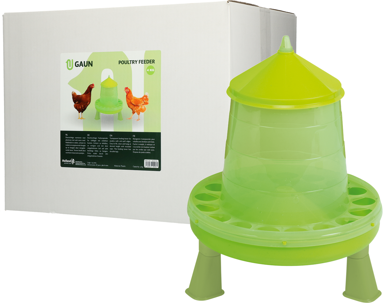 Pluimvee voertoren 4 kg op pootjes - Afbeelding 2
