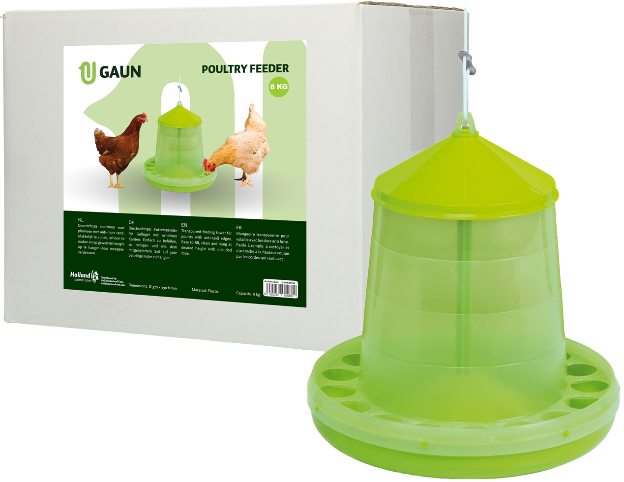 Pluimvee voertoren 8 kg green lemon