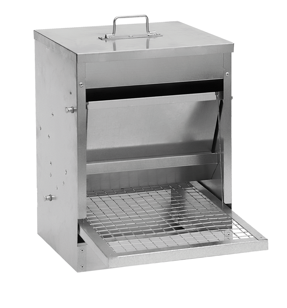 Pluimvee voerstation 10 kg gegalv. metaal