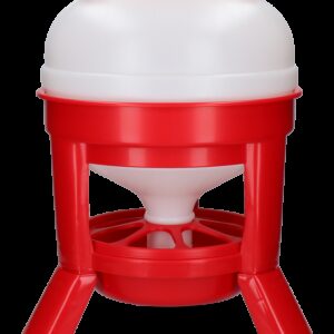 Pluimvee voertoren 20 l rood hopper op pootjes