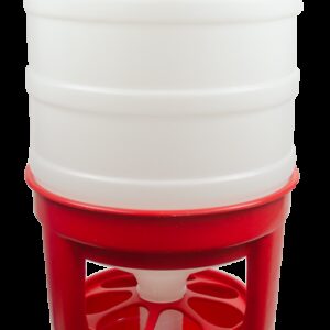 Pluimvee voertoren 40 liter rood hopper op pootjes