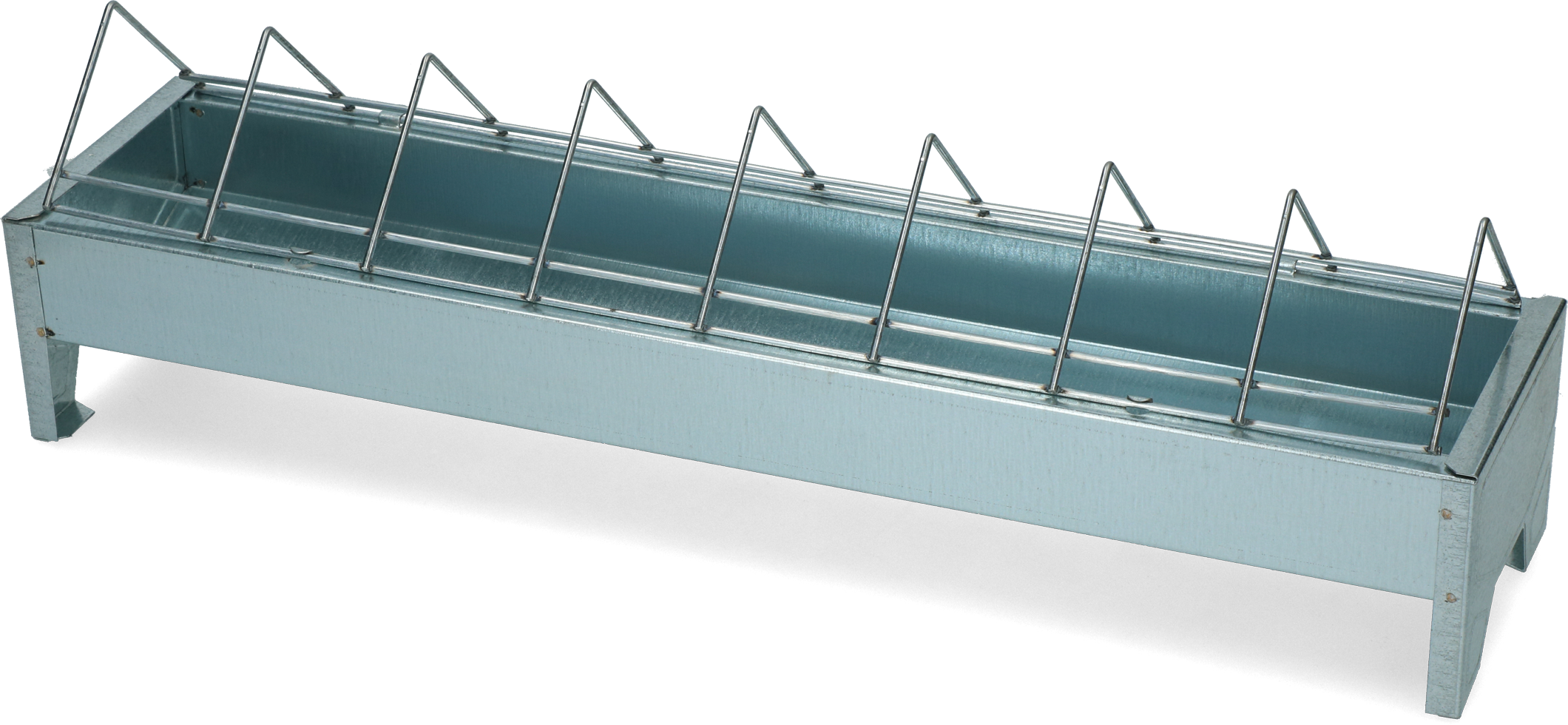 Pluimvee voertrog 50 cm gegalv. metaal
