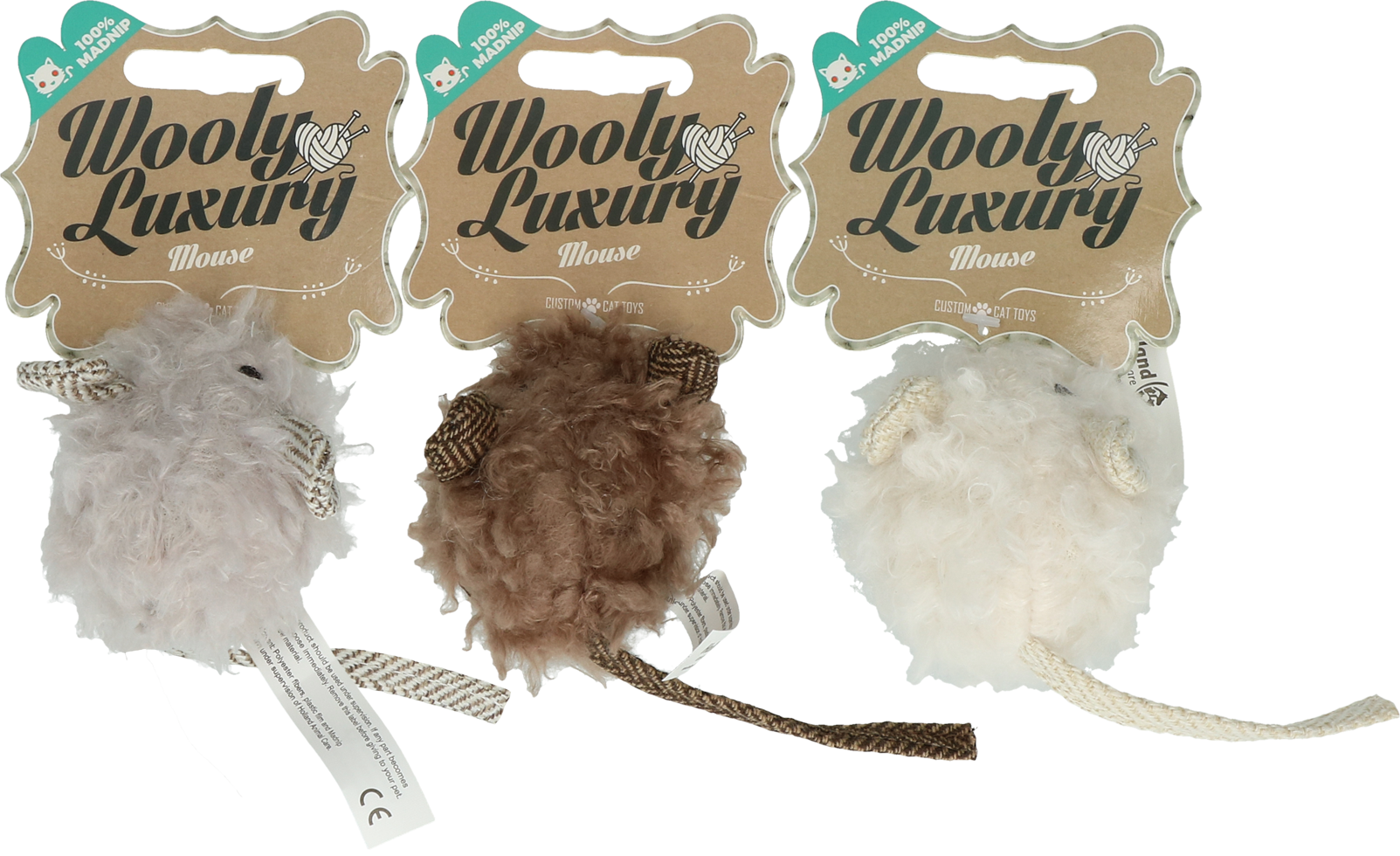 Wooly Luxury Muis Wit - Afbeelding 2