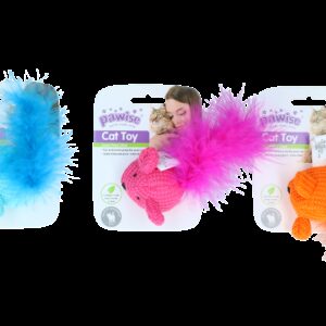 Pawise Wool mice toy asst