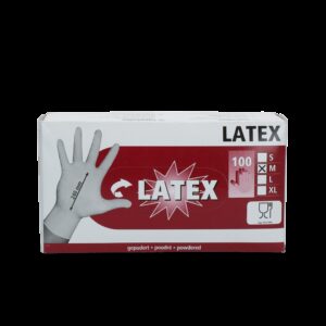 Melkers handschoen Latex gepoederd M (7-8)