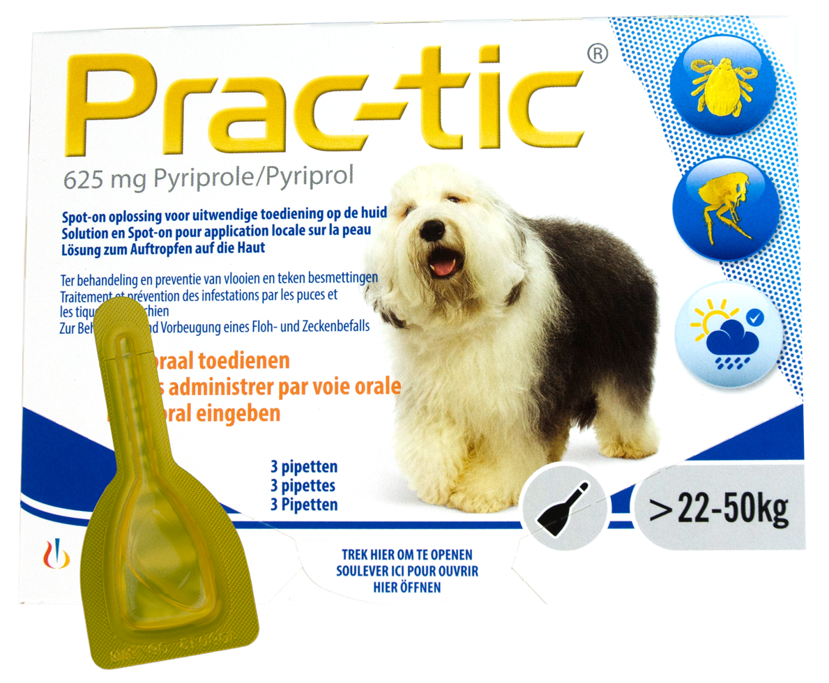 Prac-Tic 625 mg Teek&Vlo (22-50 kg) 3 pipet