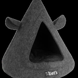 Let's sleep Pet Cave TeePee Antraciet
