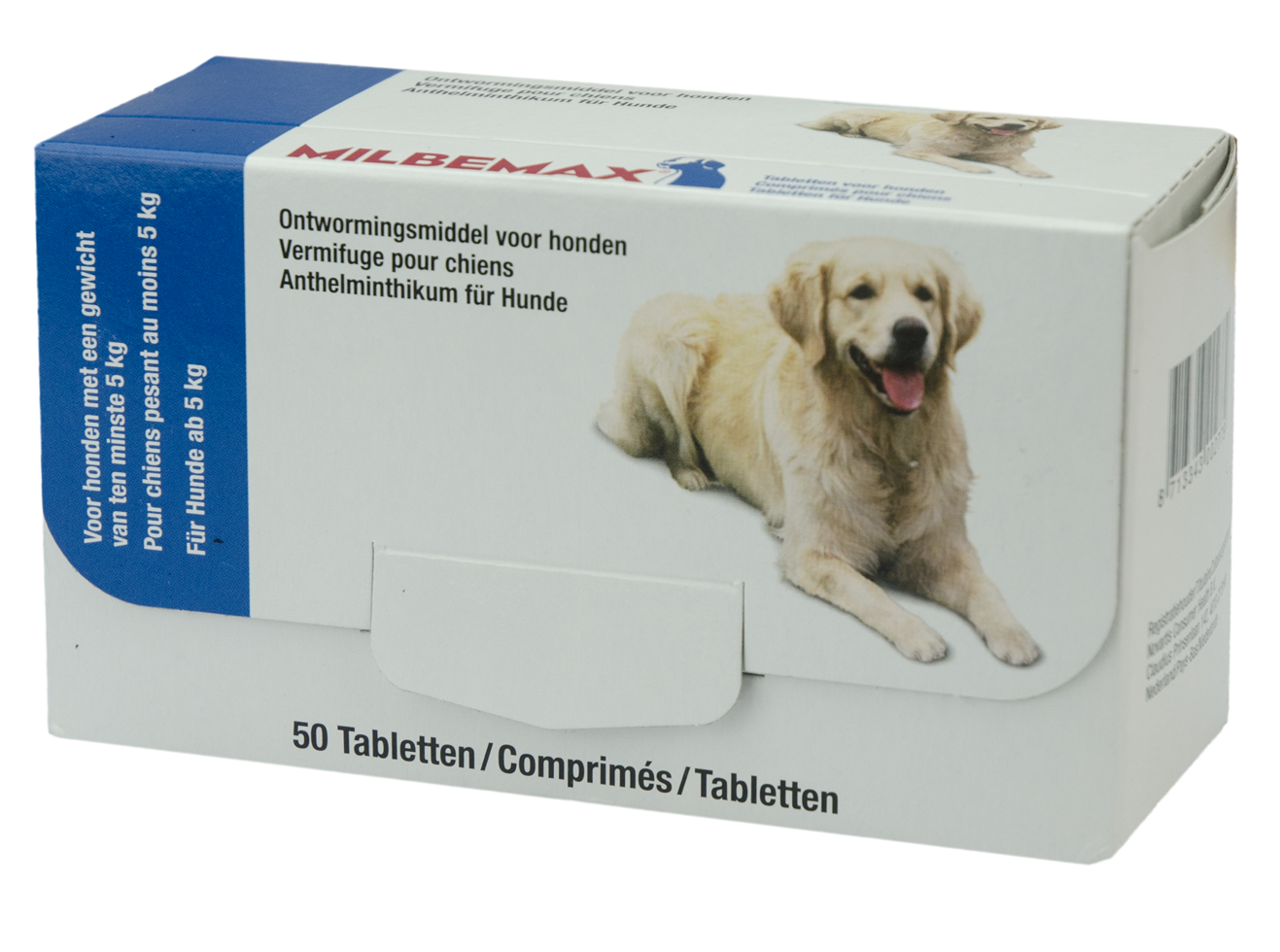 Milbemax Tabletten Hond Groot 50 tabl. 5-75kg