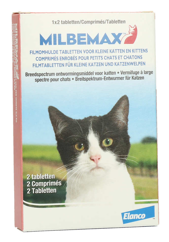 Milbemax Tabletten Kitten/Kat Klein R 2 tabl. 0,5-2kg