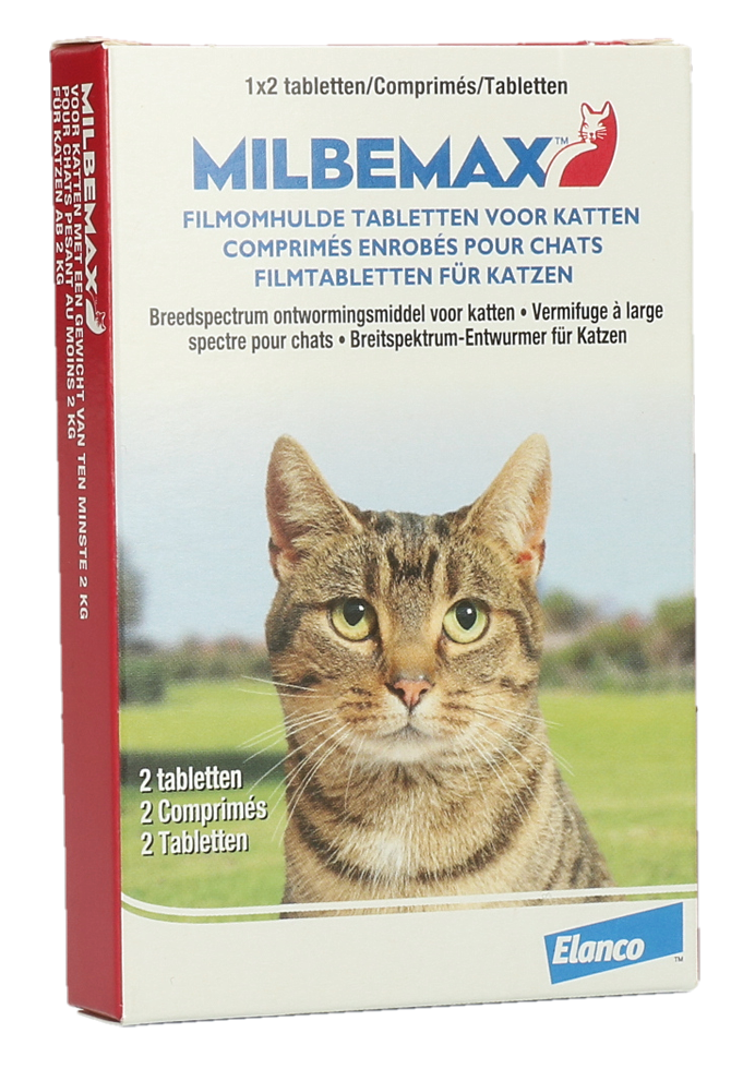 Milbemax Tabletten Kat Groot 2 tabl. >2kg