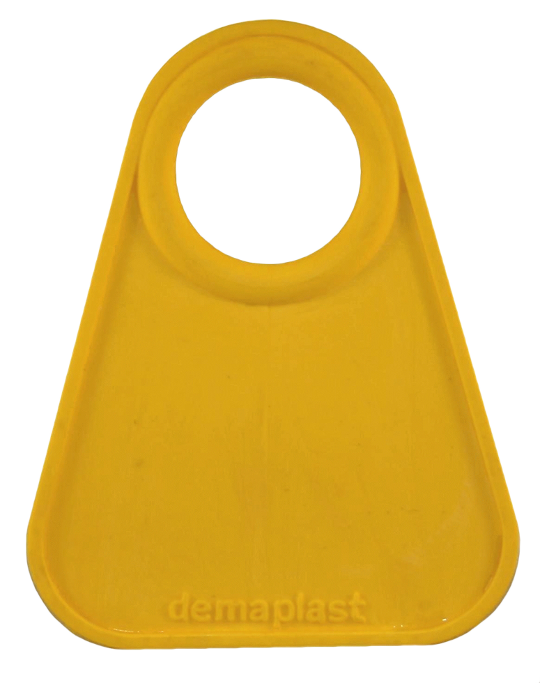 Nekplaatje blanco geel Flexi