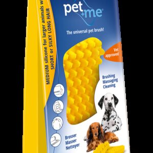 Pet+Me Dog Short Hair Brush Yellow