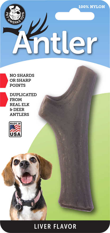 Pet Qwerks Nylon Liver Antler M 12 cm - Afbeelding 2