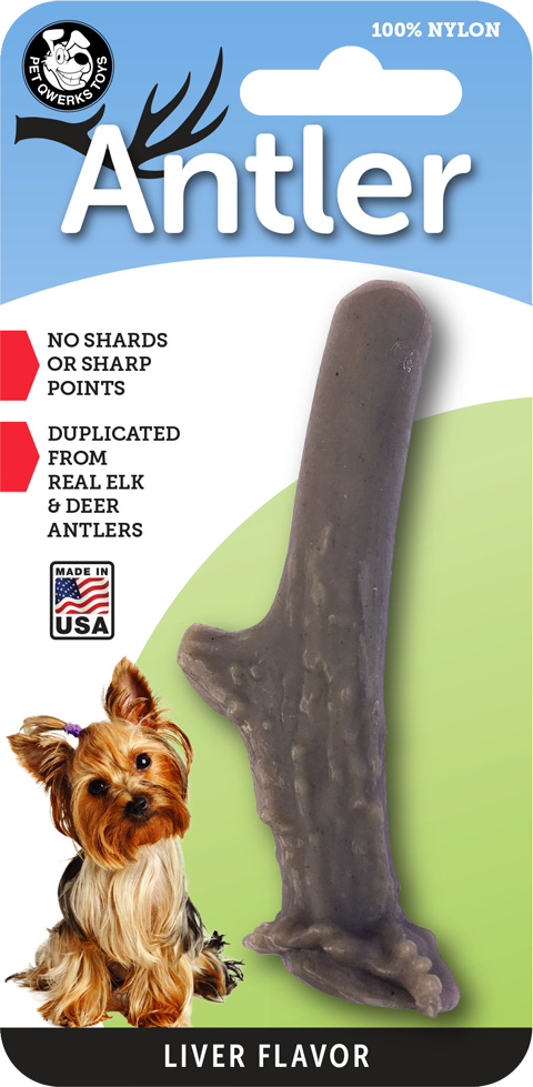 Pet Qwerks Nylon Liver Antler Small 10 cm