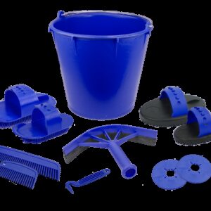 Poetsset van 10 items in emmer marineblauw