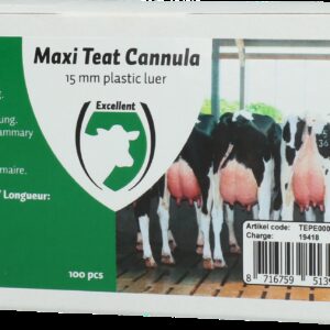 Maxi Teat cannula 15 mm plastic luer